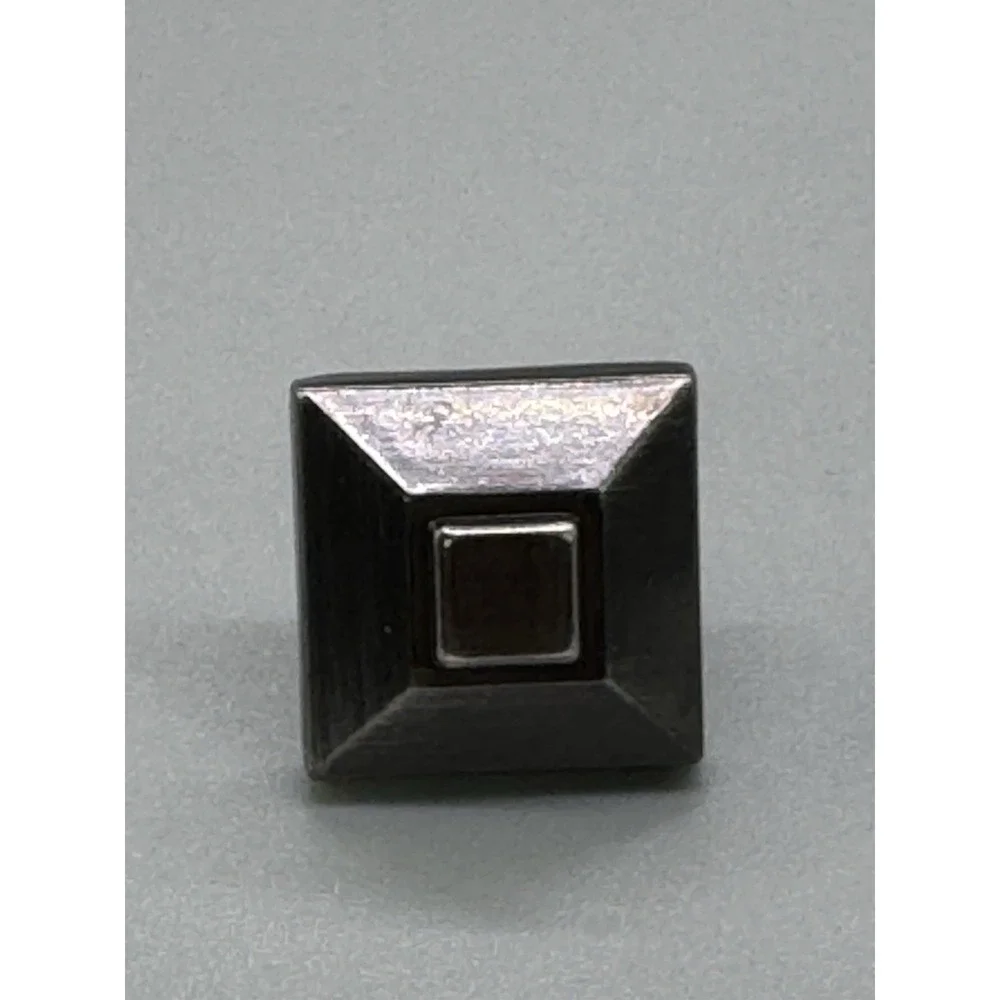 Glide Rite .875 in Square Pyramid Cabinet Pulls Brushed Pewter